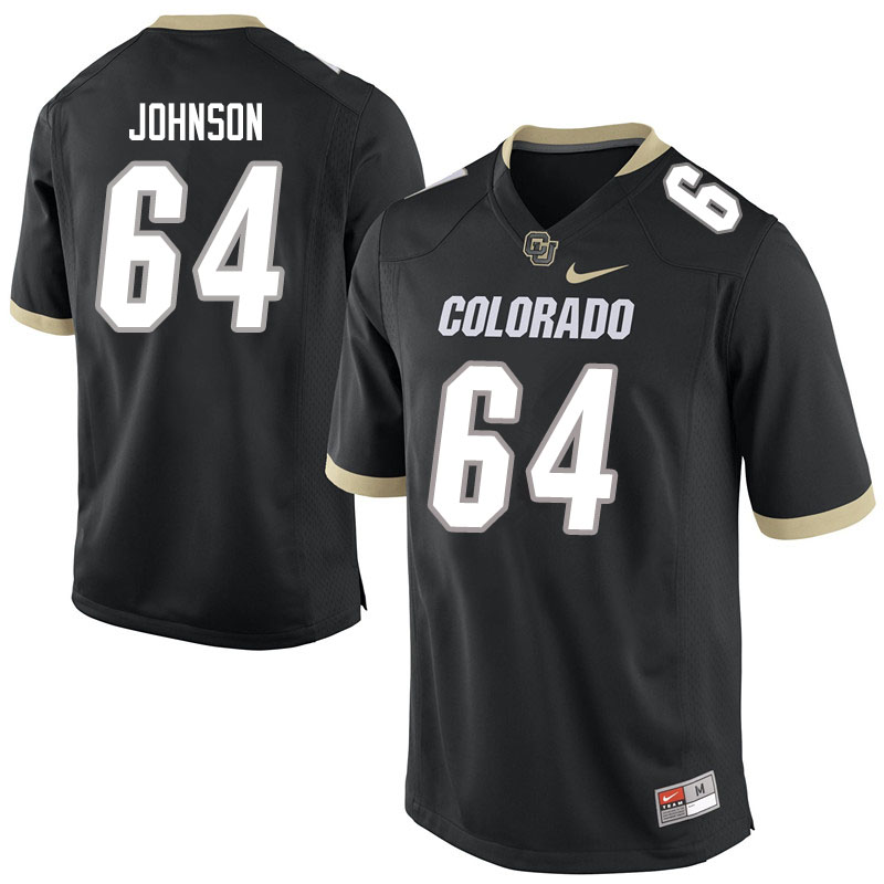 Men #64 Austin Johnson Colorado Buffaloes College Football Jerseys Sale-Black - Click Image to Close